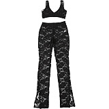 SUPER WHOLESALE | Lace Set with Cropped Tank Top