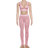 SUPER WHOLESALE | Lace Set with Cropped Tank Top