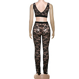 SUPER WHOLESALE | Lace Set with Cropped Tank Top