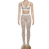 SUPER WHOLESALE | Lace Set with Cropped Tank Top