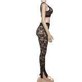 SUPER WHOLESALE | Lace Set with Cropped Tank Top