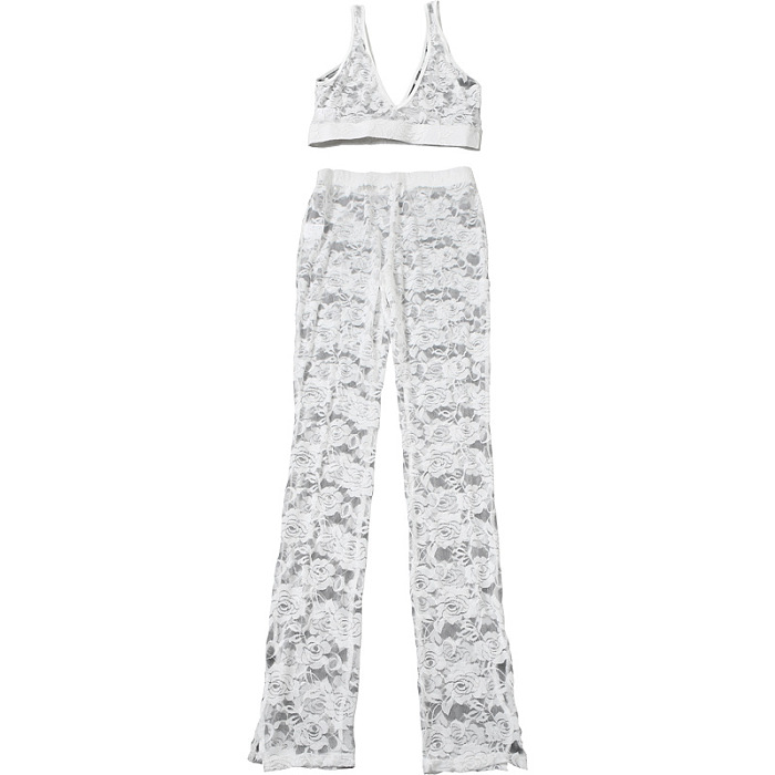 SUPER WHOLESALE | Lace Set with Cropped Tank Top