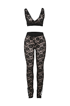 SUPER WHOLESALE | Lace Set with Cropped Tank Top