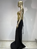 SUPER WHOLESALE | Strapless Gold Plated Gown