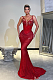 SUPER WHOLESALE | Beaded Gown in Wine Red