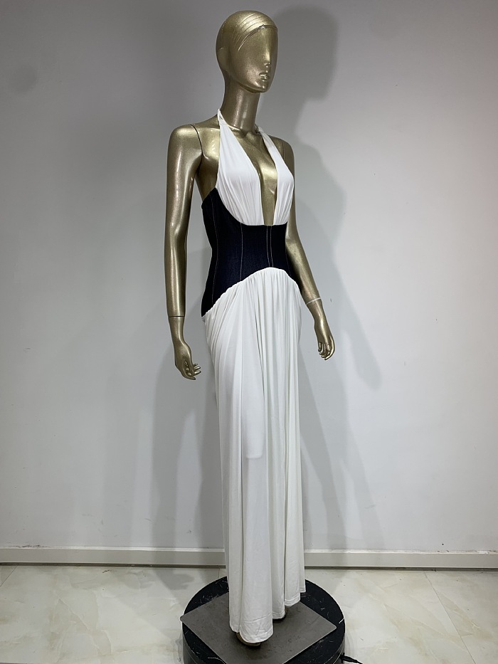 Halter Ruffles Long Dress