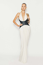 SUPER WHOLESALE | Halter Ruffles Long Dress