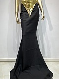 SUPER WHOLESALE | Strapless Gold Plated Gown