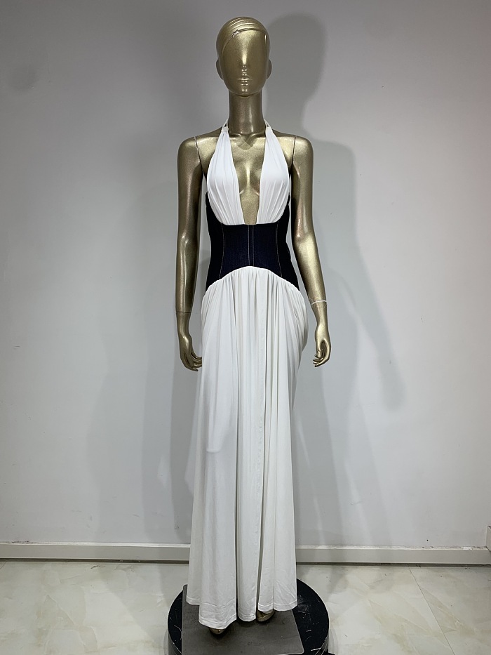Halter Ruffles Long Dress