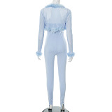 SUPER WHOLESALE | Strapless Jumpsuit with Cardigan