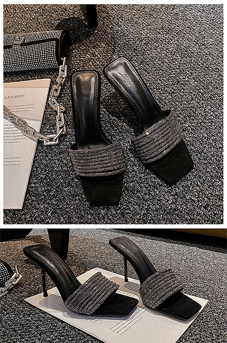 SUPER WHOLESALE | Black Stiletto Mules