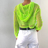 SUPER WHOLESALE | Mesh Hoodie Top