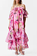 Printed Strapless Midi Dress