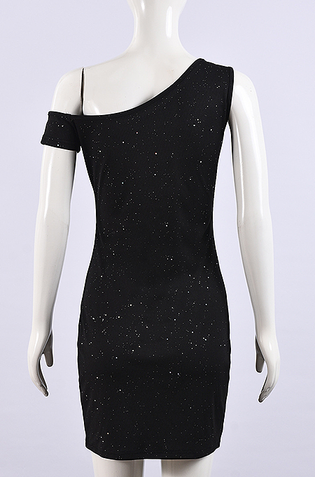One Shoulder Stretch Mini Dress