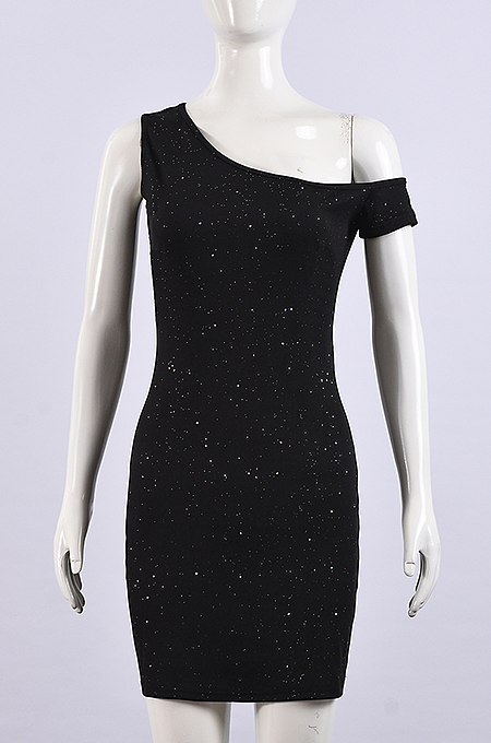 One Shoulder Stretch Mini Dress