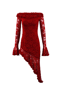 Lace Strapless Mini Dress