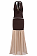 Patchwork Front Cut-out Long Dress