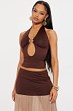 Patchwork Front Cut-out Long Dress