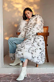 Furry Leopard Spots Long Coat