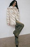 Faux Fur Jacket in Two Tones