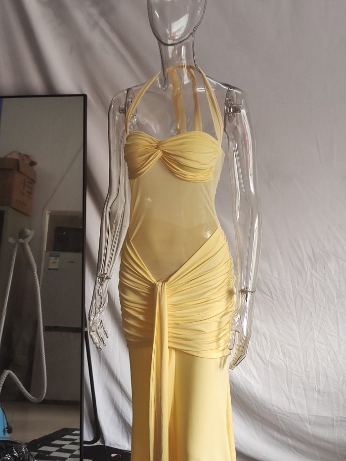 Halter Mesh Dress