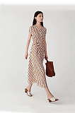 Long Silk Double-Crepe Twill Dress