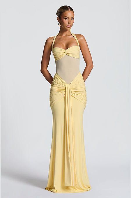 Halter Mesh Dress