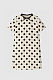 Linen Polka Dot Knee-Length Dress