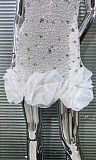 Beaded Halter Mini Dress