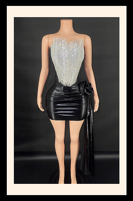 Strapless Evening Mini Dress