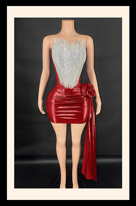 Strapless Evening Mini Dress