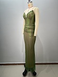 Beaded Strapless Evening Dress
