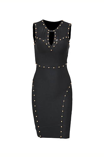 Front Cut-out Sleeveless Mini Dress