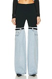 Denim Patchwork Pants