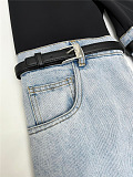 Denim Patchwork Pants
