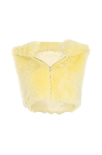 Faux Fur Hoodie Vest