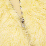 Faux Fur Hoodie Vest