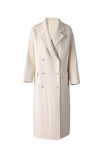 Woolen Double-breasted Long Coat