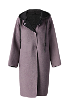 Woolen Hoodie Long Coat