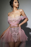 Vernise Pink Skirt Set