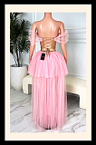 Vernise Pink Skirt Set