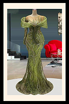 Sequins Strapless Evening Gown