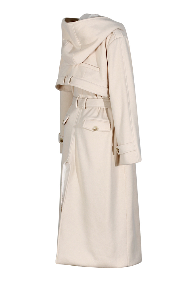 Fleecy Trench Coat