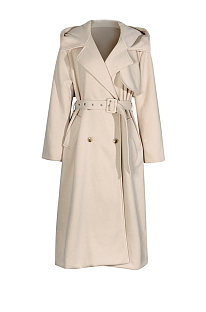 Fleecy Trench Coat