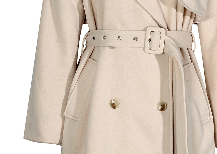 Fleecy Trench Coat