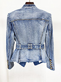 Denim Jacket with Buckle