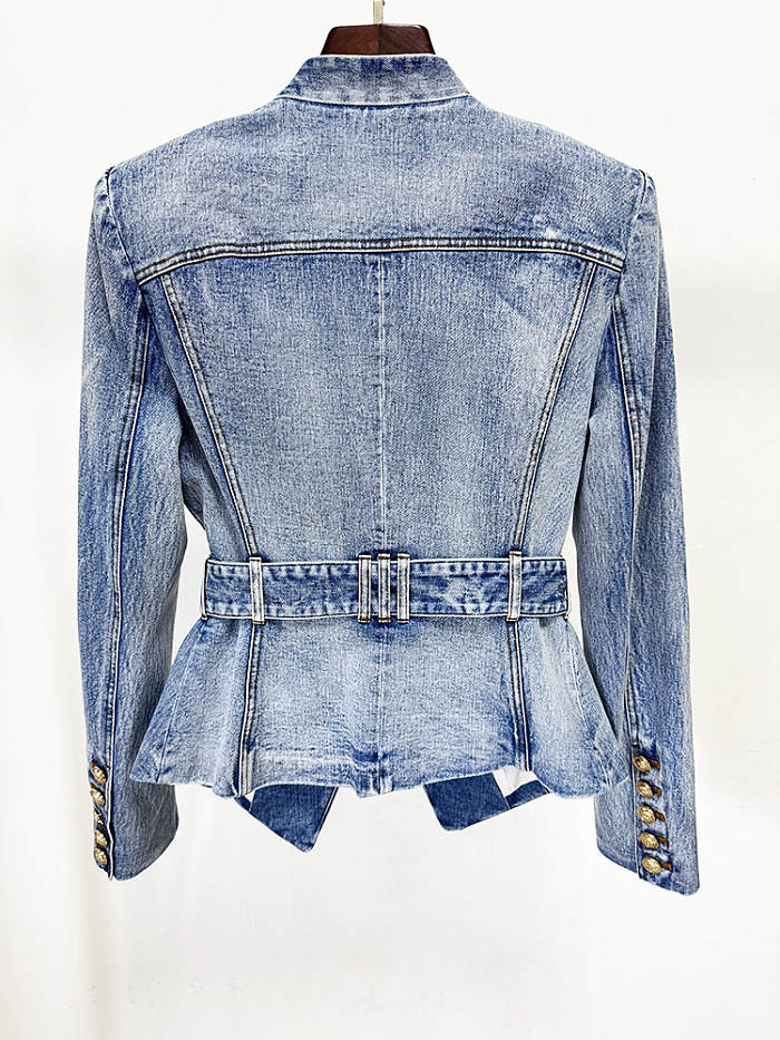Denim Jacket with Buckle