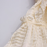 Neck-tie Ruffles Mini Dress