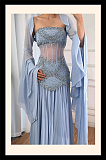 Off-shoulder Evening Gown