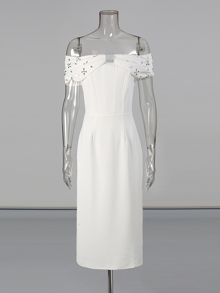 Off-shoulder Midi Dress